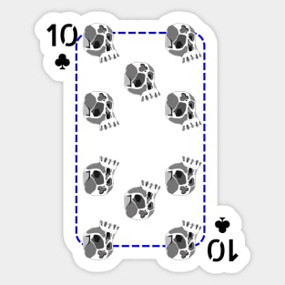 10 of clubs Sticker